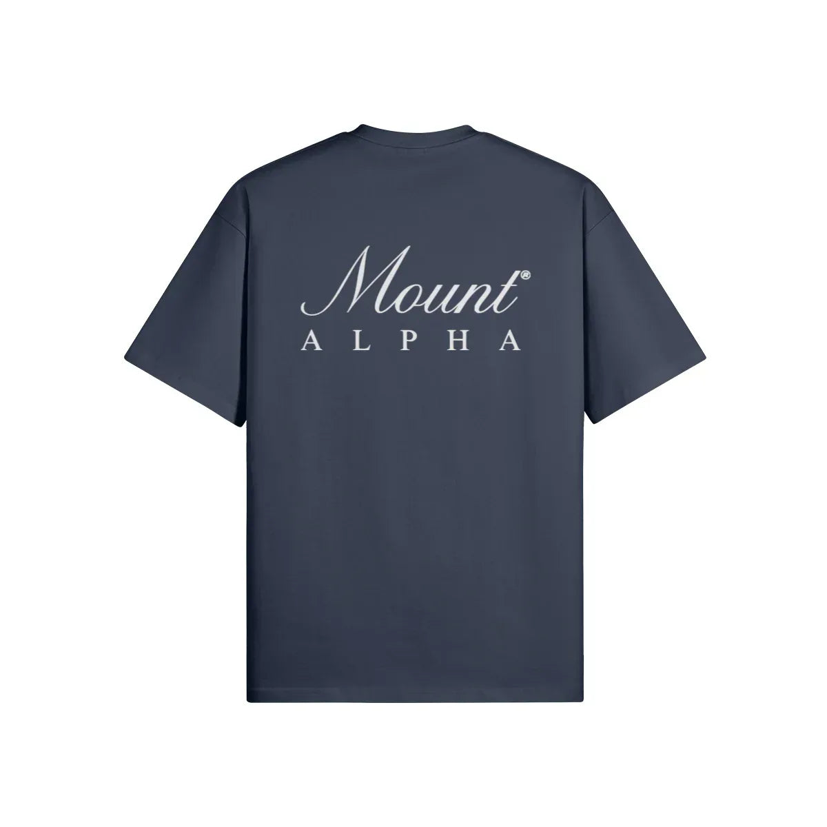 Super Heavyweight Oversized Unisex Tee - Regal Blue/White - Mount Alpha Clothing®