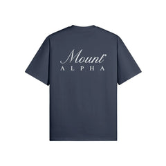 Super Heavyweight Oversized Unisex Tee - Regal Blue/White - Mount Alpha Clothing®