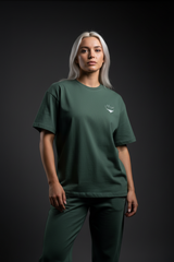 Super Heavyweight Oversized Unisex Tee - Cactus Green/White - Mount Alpha Clothing®