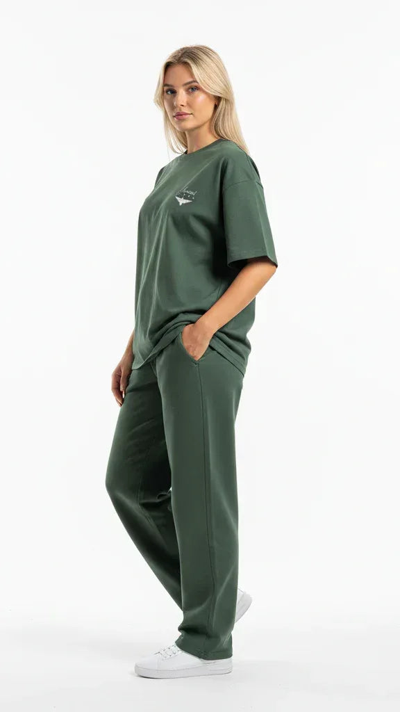 Super Heavyweight Oversized Unisex Tee - Cactus Green/White - Mount Alpha Clothing®