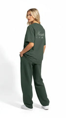 Super Heavyweight Oversized Unisex Tee - Cactus Green/White - Mount Alpha Clothing®