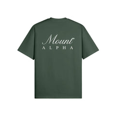 Super Heavyweight Oversized Unisex Tee - Cactus Green/White - Mount Alpha Clothing®