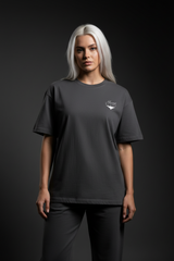 Super Heavyweight Oversized Unisex Tee - Black/White - Mount Alpha Clothing®