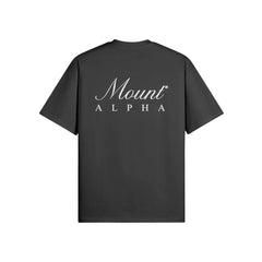 Super Heavyweight Oversized Unisex Tee - Black/White - Mount Alpha Clothing®