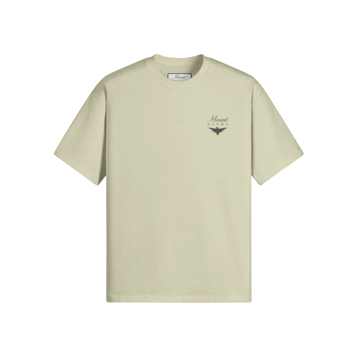 Super Heavyweight Oversized Unisex Tee - Pastel Gray/Black - Mount Alpha Clothing®