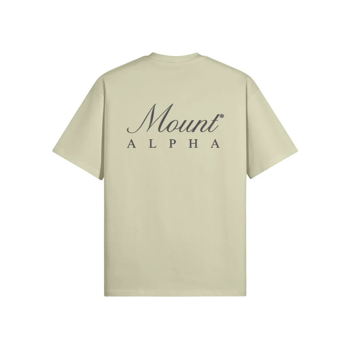 Super Heavyweight Oversized Unisex Tee - Pastel Gray/Black - Mount Alpha Clothing®