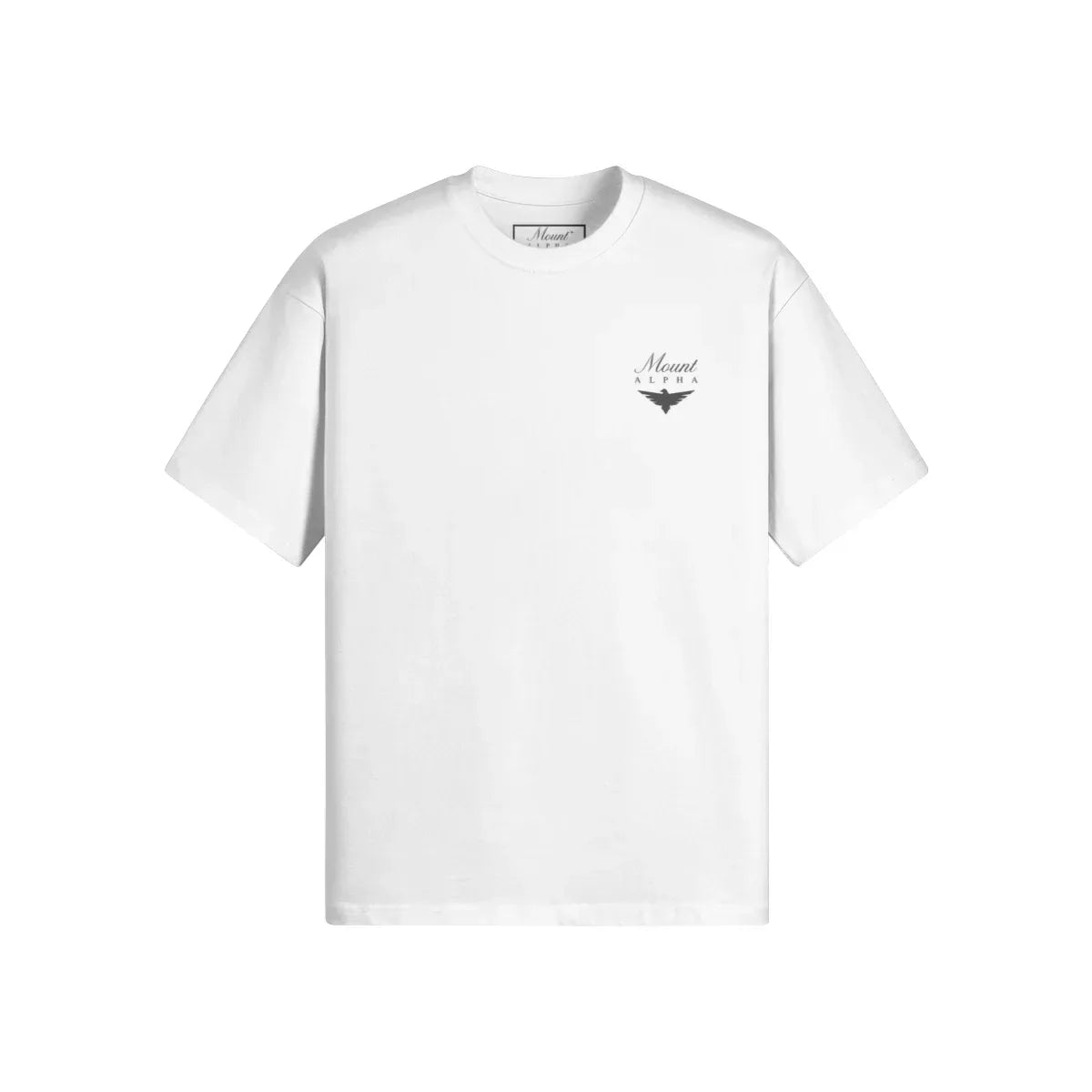 Super Heavyweight Oversized Unisex Tee - White/Black - Mount Alpha Clothing®