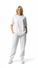 Super Heavyweight Oversized Unisex Tee - White/Black - Mount Alpha Clothing®