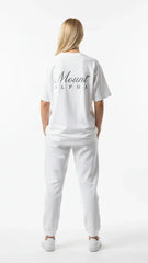 Super Heavyweight Oversized Unisex Tee - White/Black - Mount Alpha Clothing®