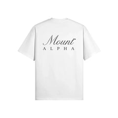 Super Heavyweight Oversized Unisex Tee - White/Black - Mount Alpha Clothing®