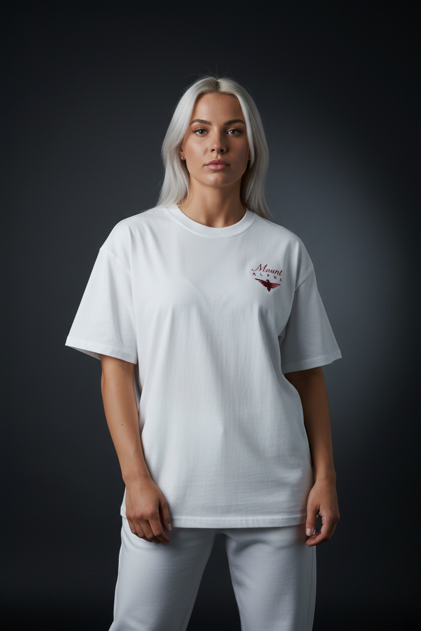 Ultra Heavyweight Oversized Unisex Woman Tee - Off White/Originals - Mount Alpha Clothing®