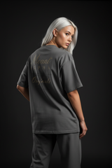 Ultra Heavyweight Oversized Unisex Woman Tee - Carbon Grey/Originals - Mount Alpha Clothing®