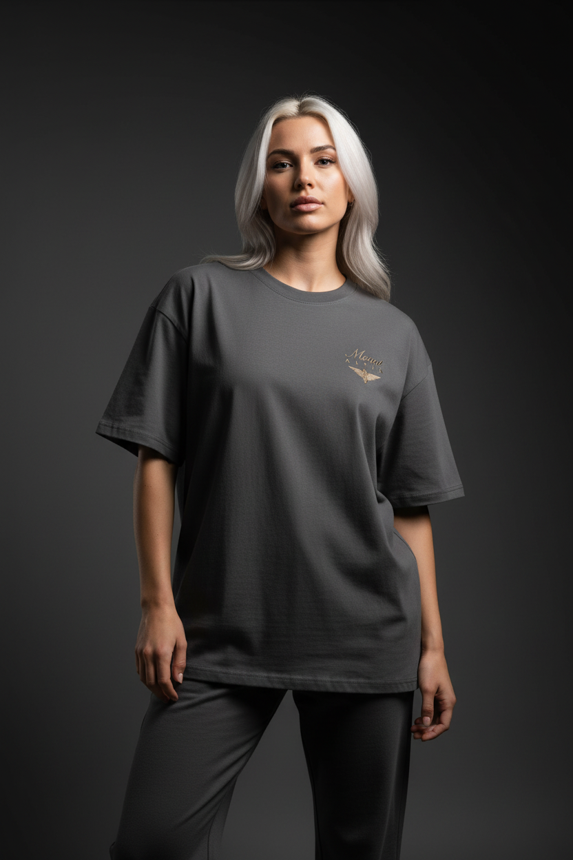 Ultra Heavyweight Oversized Unisex Woman Tee - Carbon Grey/Originals - Mount Alpha Clothing®