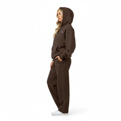 Heavyweight Full-Zip Unisex Woman Hoodie - Brown/Velvet Off White - Mount Alpha Clothing®