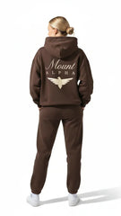 Heavyweight Full-Zip Unisex Woman Hoodie - Brown/Velvet Off White - Mount Alpha Clothing®
