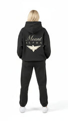 Heavyweight Full-Zip Unisex Woman Hoodie - Black/Velvet Off White - Mount Alpha Clothing®