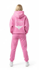 Heavyweight Full-Zip Unisex Woman Hoodie - Pink/Velvet White - Mount Alpha Clothing®