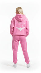 Heavyweight Full-Zip Unisex Woman Hoodie - Pink/Velvet White - Mount Alpha Clothing®