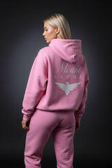 Heavyweight Full-Zip Unisex Woman Hoodie - Pink/Velvet White - Mount Alpha Clothing®