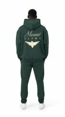 Heavyweight Full-Zip Unisex Men Hoodie - Green/Velvet Off White - Mount Alpha Clothing®