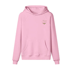 Heavyweight Unisex Woman Brushed Fleece Hoodie - Pink/Gold - Mount Alpha Clothing®