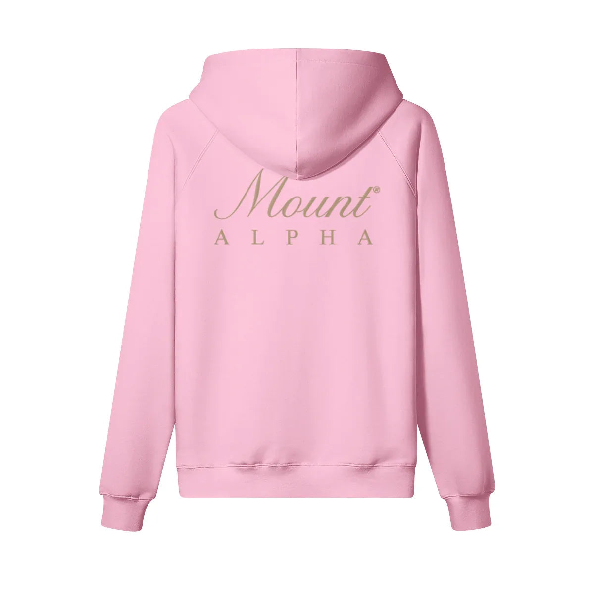 Heavyweight Unisex Woman Brushed Fleece Hoodie - Pink/Gold - Mount Alpha Clothing®