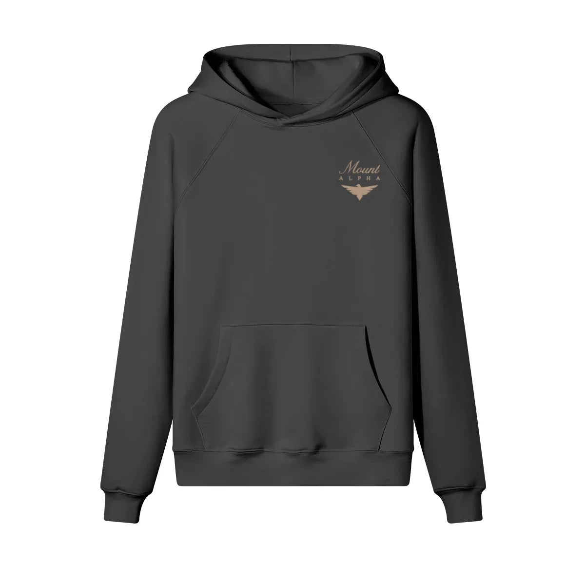 Heavyweight Unisex Woman Brushed Fleece Hoodie - Black/Gold - Mount Alpha Clothing®