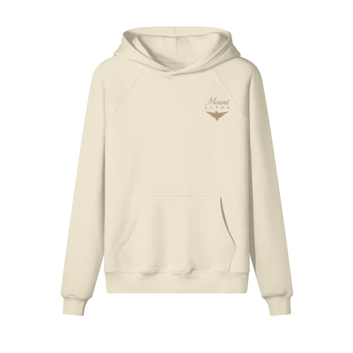Heavyweight Unisex Woman Brushed Fleece Hoodie - Rice Apricot/Gold - Mount Alpha Clothing®