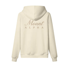 Heavyweight Unisex Woman Brushed Fleece Hoodie - Rice Apricot/Gold - Mount Alpha Clothing®
