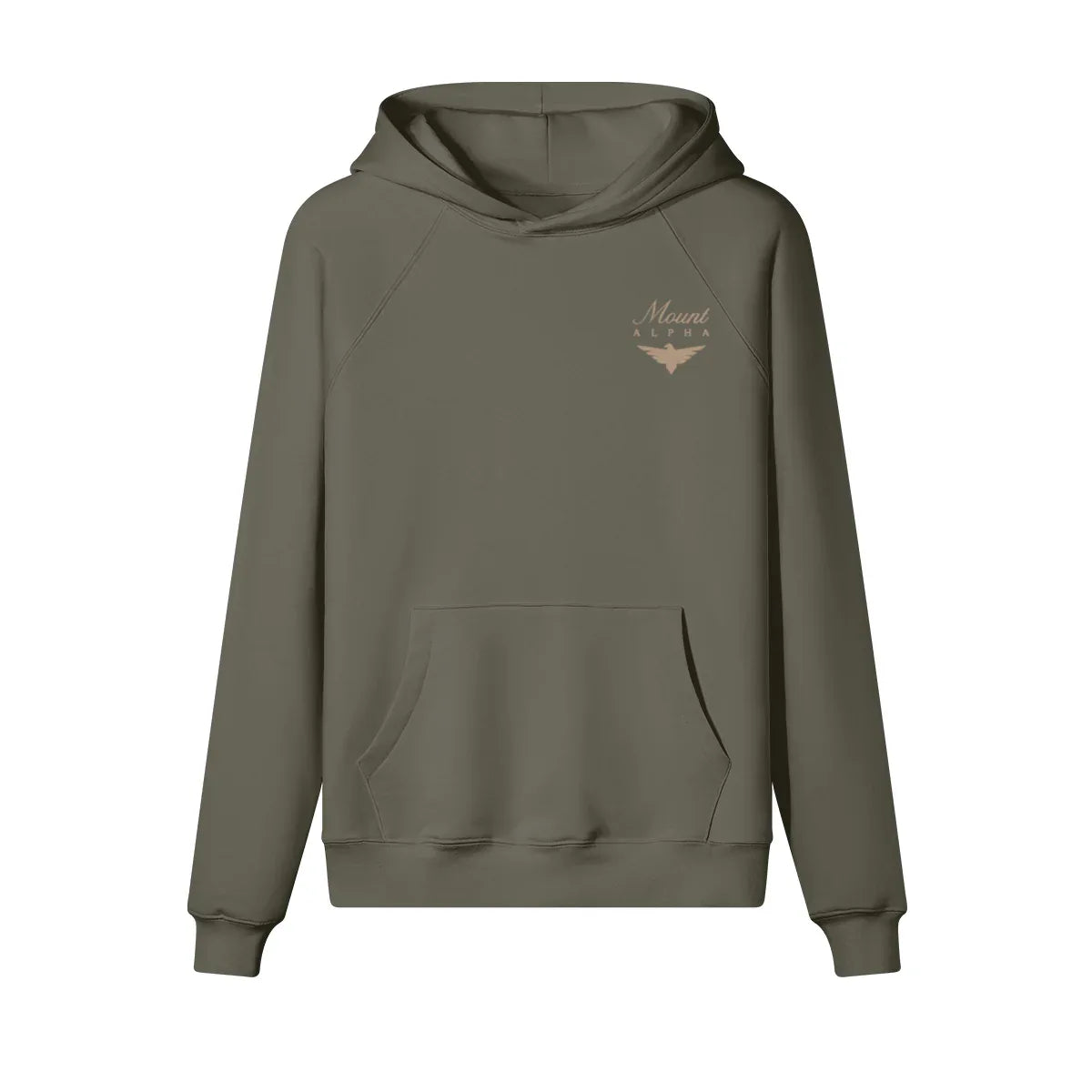 Heavyweight Unisex Woman Brushed Fleece Hoodie - Charcoal Grey/Gold - Mount Alpha Clothing®