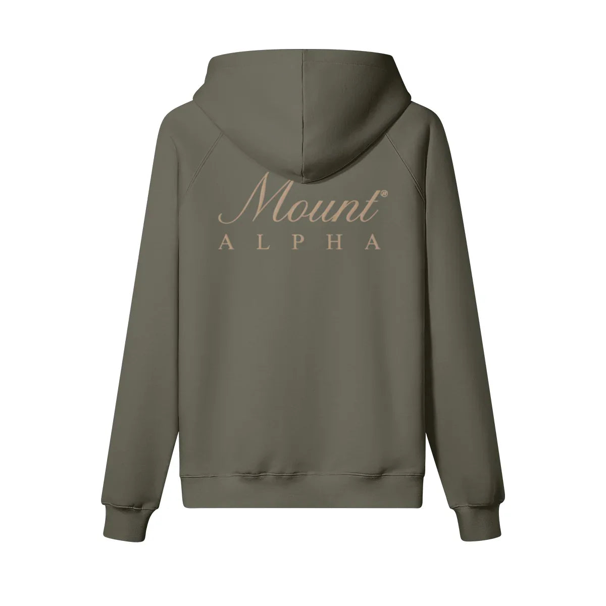 Heavyweight Unisex Woman Brushed Fleece Hoodie - Charcoal Grey/Gold - Mount Alpha Clothing®